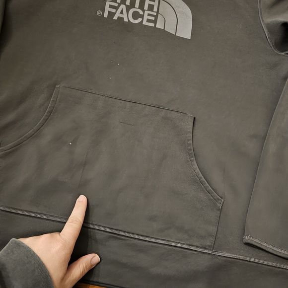 The North Face Hoodie Sweatshirt Adult XL Gray Logo Pullover Running Casual Mens - Picture 2 of 4